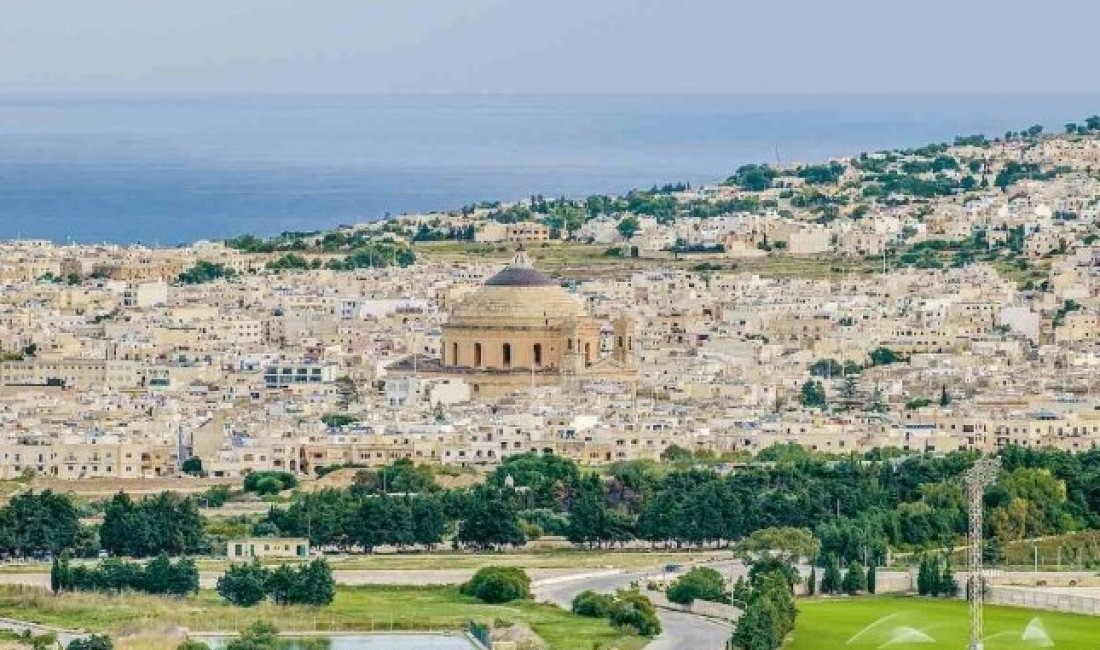 Malta, panorama della cittadina di Mosta