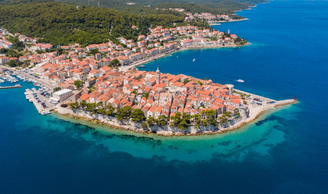 Veduta aerea di Korčula