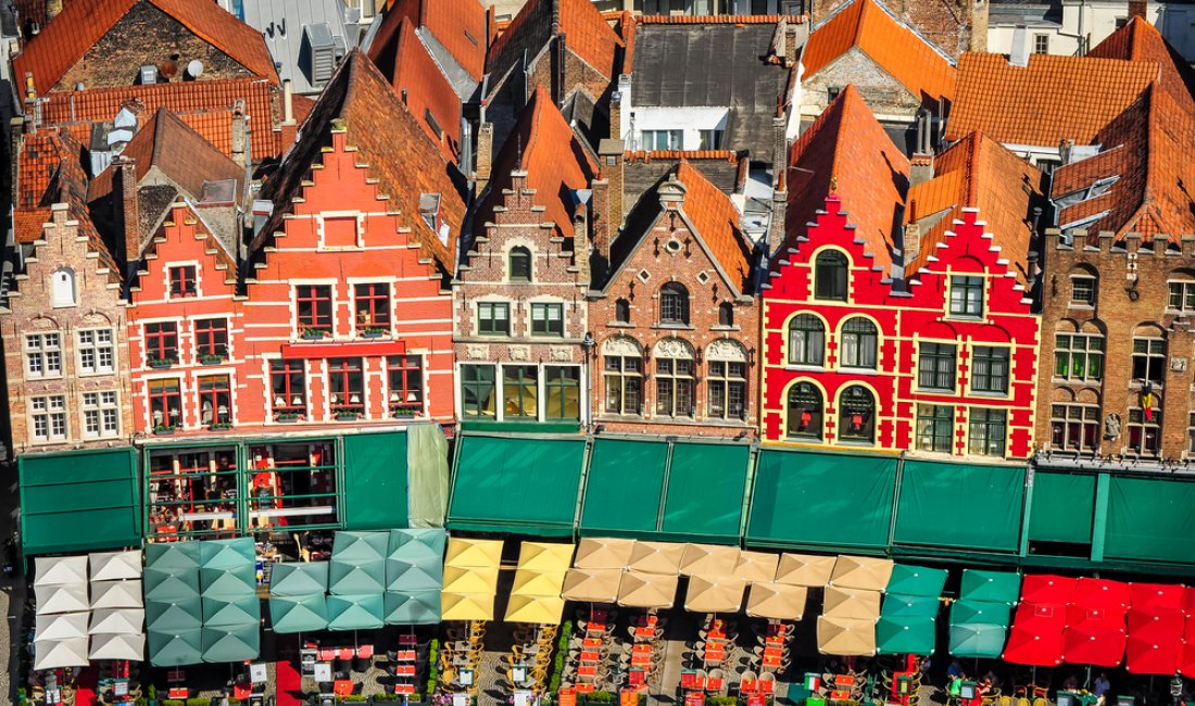 Il Markt di Bruges visto dall'alto